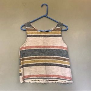 Stripes & Fringe Boxy Tank